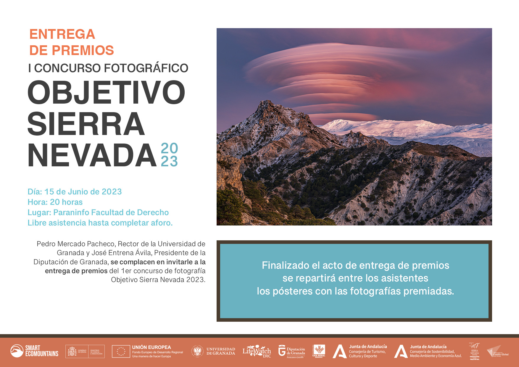 Se entregan maana los premios del I Concurso Fotogrfico 'Objetivo Sierra Nevada' 